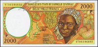 Банкнота Чад 2000 франков 1997 года. P.603Pd - UNC