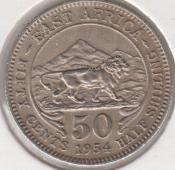 36-155 Восточная Африка 50 центов 1954г. - 36-155 Восточная Африка 50 центов 1954г.