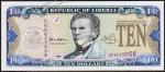 Либерия 10 долларов 1999г. P.22 UNC