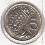 20-84 Каймановы Острова 5 центов 1972г. КМ # 2 медно-никелевая 2,2гр. 18мм