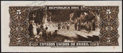 Бразилия 5 крузейро 1950г. Р.142 UNC - Бразилия 5 крузейро 1950г. Р.142 UNC