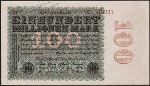 Германия 100000000 марок 1923г. P.107в - UNC - Германия 100000000 марок 1923г. P.107в - UNC
