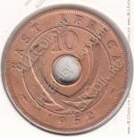 23-25 Восточная Африка 10 центов 1952г. КМ # 34 бронза 9,5гр. 