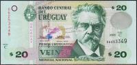 Уругвай 20 песо 2000г. P.83а - UNC