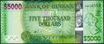 Гайана 5000 долларов 2013г. P.40 UNC