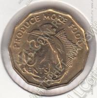 27-134 Сейшелы 10 центов 1977г. КМ#32 UNC никель-латунь 21мм 