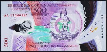 Банкнота Вануату 500 вату 2017 года. P.NEW - UNC - Банкнота Вануату 500 вату 2017 года. P.NEW - UNC