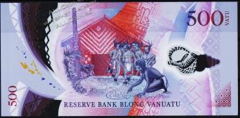 Банкнота Вануату 500 вату 2017 года. P.NEW - UNC - Банкнота Вануату 500 вату 2017 года. P.NEW - UNC