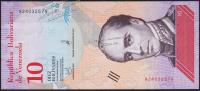 Банкнота Венесуэла 10 боливаров 15.01.2018 года. P.NEW - UNC