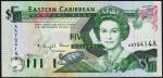 Восточные Карибы 5 долларов 1993г. Р.26а - UNC