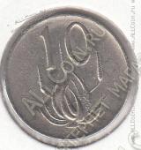 19-117 Южная Африка 10 цент 1976г. КМ # 94 никель 4,0гр. 20,7мм - 19-117 Южная Африка 10 цент 1976г. КМ # 94 никель 4,0гр. 20,7мм
