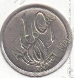 19-117 Южная Африка 10 цент 1976г. КМ # 94 никель 4,0гр. 20,7мм