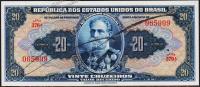Банкнота Бразилия 20 крузейро 1944 года. Р.136 UNC