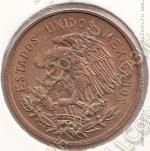 10-152 Мексика 10 сентаво 1967г. КМ #433 UNC бронза 5,5 гр. 23,5мм