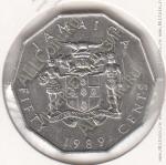 23-119 Ямайка 50 центов 1989г. КМ # 65 UNC медно-никелевая 12,45гр. 30мм