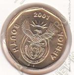 34-63 Южная Африка 10 центов 2001г КМ#224 UNC сталь покрытая бронзой 2,0гр. 16мм
