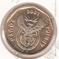 34-63 Южная Африка 10 центов 2001г КМ#224 UNC сталь покрытая бронзой 2,0гр. 16мм