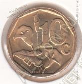 34-63 Южная Африка 10 центов 2001г КМ#224 UNC сталь покрытая бронзой 2,0гр. 16мм - 34-63 Южная Африка 10 центов 2001г КМ#224 UNC сталь покрытая бронзой 2,0гр. 16мм