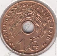 15-68 Нидерландская Индия 1 цент 1938г. KM# 317 бронза 4,8гр 23,0мм