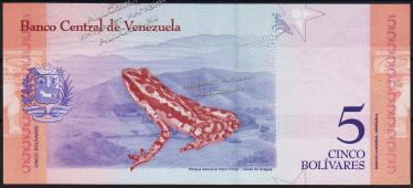 Банкнота Венесуэла 5 боливаров 15.01.2018 года. P.NEW - UNC - Банкнота Венесуэла 5 боливаров 15.01.2018 года. P.NEW - UNC