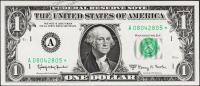 Банкнота США 1 доллар 1963А года Р.443в - UNC "А" A-Звезда