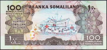 Банкнота Сомалиленд 100 шиллингов 1996 года. Р.18 UNС - Банкнота Сомалиленд 100 шиллингов 1996 года. Р.18 UNС