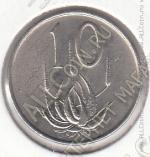19-116 Южная Африка 10 центов 1965г. КМ # 68.2 никель 4,0гр. 20,7мм