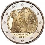 Словакия 2 евро 2017г. UNC / Истрополитанскому Университету 550 лет / (арт289)
