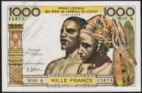 Кот-д’Ивуар 1000 франков 1959г. P.103A.f - UNC