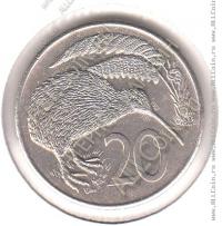 6-148 Новая Зеландия 20 центов 1981 г. KM# 36.1 Медь-Никель 11,31 гр. 28,58 мм.