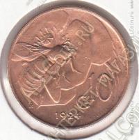 19-16 Италия 10 чентезимо 1924г. КМ # 60 R бронза 5,34гр. 23мм