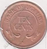 15-145 Уганда 10 центов 1966г. KM# 2 бронза 5,0гр 24,5мм - 15-145 Уганда 10 центов 1966г. KM# 2 бронза 5,0гр 24,5мм