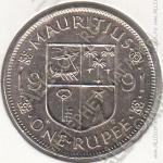 27-136 Маврикий 1 рупия 1991г. КМ # 55 медно-никелевая 7,5гр 26,6мм