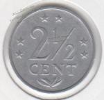 Нидерландские Антилы 2-1/2 цента 1979г. КМ#9а UNC Алюминий 1,2гр. 23,5мм. (арт371)