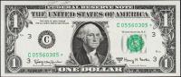 Банкнота США 1 доллар 1963А года Р.443в - UNC "C" C-Звезда