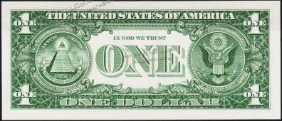 Банкнота США 1 доллар 1963А года Р.443в - UNC "C" C-Звезда - Банкнота США 1 доллар 1963А года Р.443в - UNC "C" C-Звезда