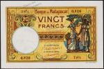 Мадагаскар 20 франков 1937-47г. P.37(1) - UNC