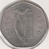 18-73 Ирландия 50 пенсов 1970г. KM# 24 медно-никелевая - 18-73 Ирландия 50 пенсов 1970г. KM# 24 медно-никелевая