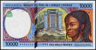 Экваториальная Гвинея 10.000 франков 2000г. P.505Nf - UNC - Экваториальная Гвинея 10.000 франков 2000г. P.505Nf - UNC
