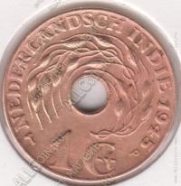 15-77 Нидерландская Индия 1 цент 1945Pг. KM# 317 бронза 4,8гр 23,0мм