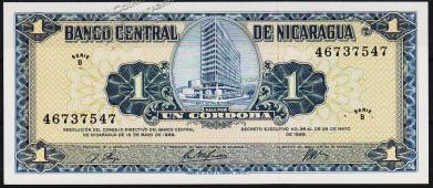 Никарагуа 1 кордоба 1968г. P.115 UNC - Никарагуа 1 кордоба 1968г. P.115 UNC