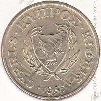 29-146 Кипр 5 центов 1985г. КМ # 55.2 никель-латунь 3,75гр. 22мм