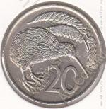 35-37 Новая Зеландия 20 центов 1975г. КМ # 36,1 медно-никелевая 11,31гр. 28,58мм