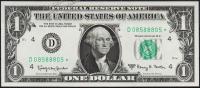 Банкнота США 1 доллар 1963А года Р.443в - UNC "D" D-Звезда