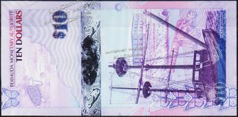 Банкнота Бермуды 10 долларов 2009 (2019) года. P.59в - UNC - Банкнота Бермуды 10 долларов 2009 (2019) года. P.59в - UNC