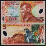 Новая Зеландия 5 долларов 2009г. P.185в(5) - UNC