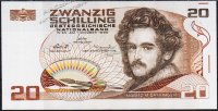 Банкнота Австрия 20 шиллингов 1986 (1988 года.) P.148 UNC