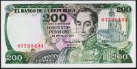 Колумбия 200 песо 1980г. P.419(3) - UNC