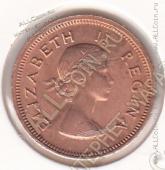 9-23 Южная Африка 1/4 пенни 1957г КМ # 44 бронза 2,8гр.  - 9-23 Южная Африка 1/4 пенни 1957г КМ # 44 бронза 2,8гр. 