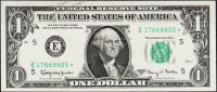 Банкнота США 1 доллар 1963А года Р.443в - UNC "E" E-Звезда